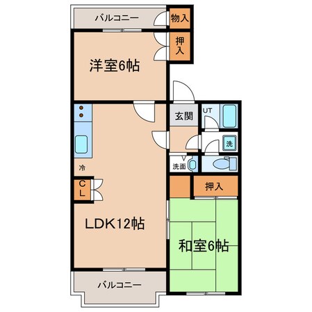 佐古駅 徒歩21分 2階の物件間取画像